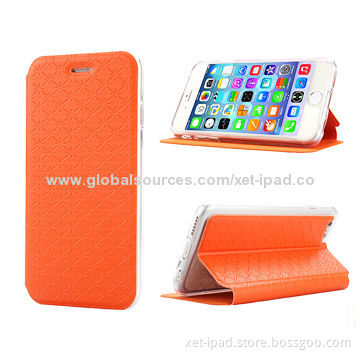 Flip PU Cases for iPhone 6, Folding Stand Feature, Various Colors Available, OEM Orders AcceptedNew